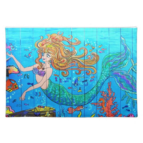 redheaded mermaid placemat