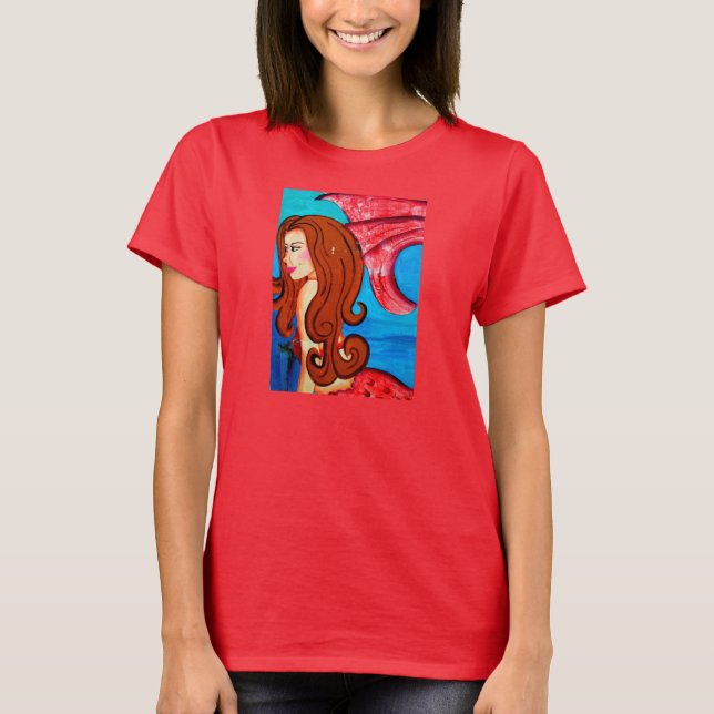 redheaded mermaid t-shirt (Front)