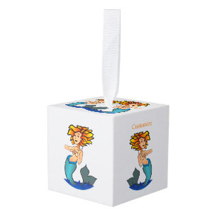 Redheaded Mermaid Thunder_Cove Cube Ornament