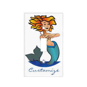 Redheaded Mermaid Thunder_Cove Light Switch Cover