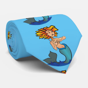 Redheaded Mermaid Thunder_Cove Neck Tie