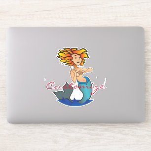 Redheaded Mermaid Thunder_Cove Sticker