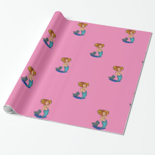 Redheaded Mermaid Thunder_Cove Wrapping Paper