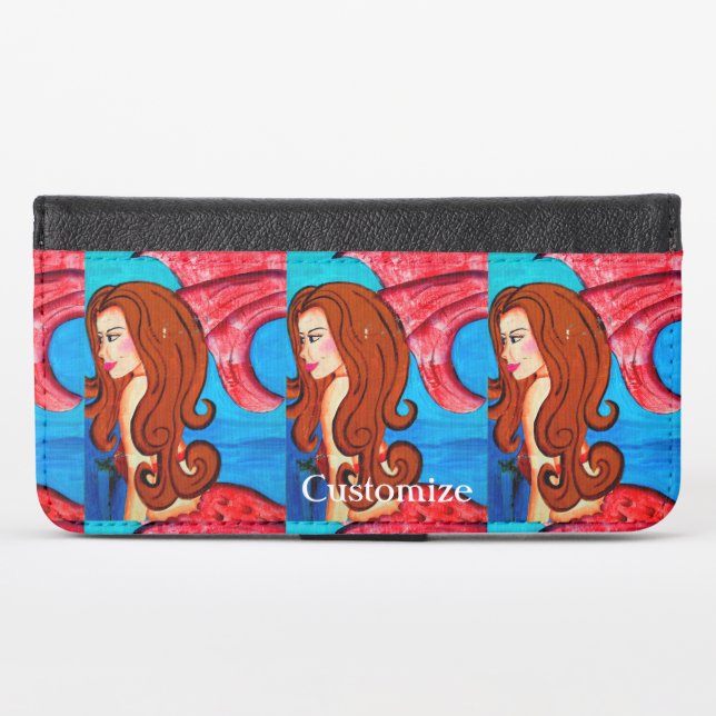Redheaded Mermaids Thunder_Cove iPhone Wallet Case (Front (Horizontal))