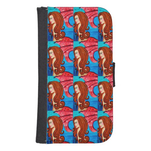 redheaded mermaids wallet case