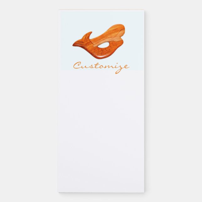 redheaded swimming mermaid magnetic notepad (Front)