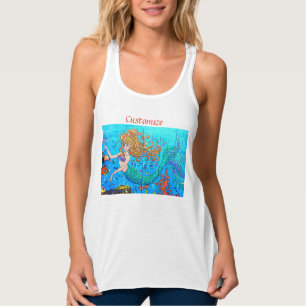 redheaded underwater mermaid tank top