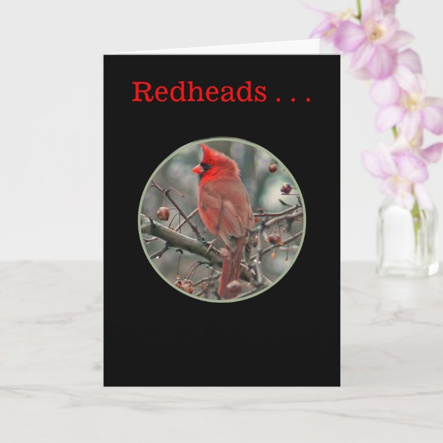  "REDHEADS ARE UNIQUE AND SPECIAL" BIRTHDAY Card (Orchid)