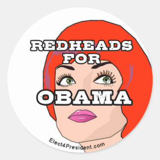 Redheads for Obama Stickers