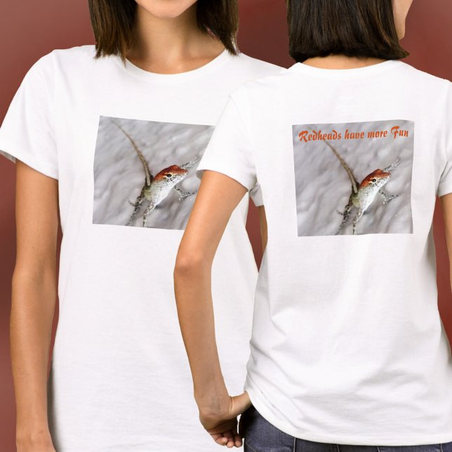 Redheads have More Fun photographic cute Lizard T-Shirt (Creator Uploaded)