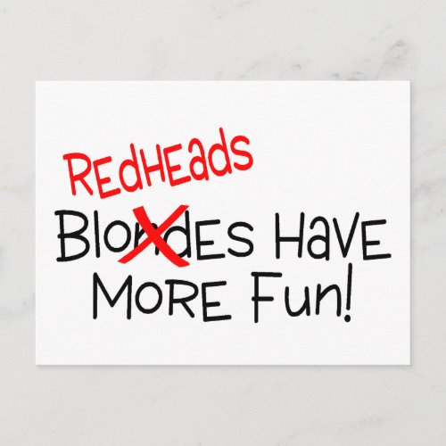 Redheads Have More Fun Postcard