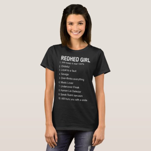 redhed girlfriend redhead  t_shirts