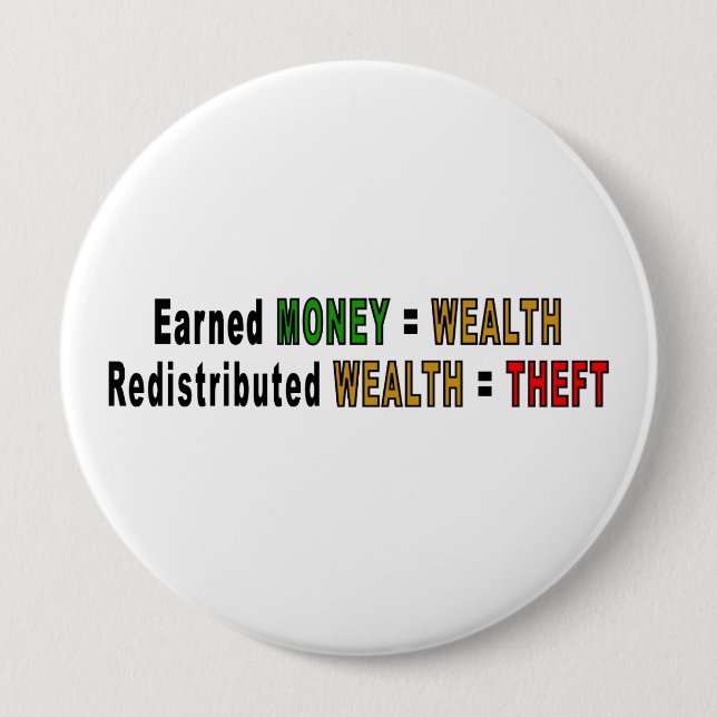 Redistributed Wealth buttons (Front)