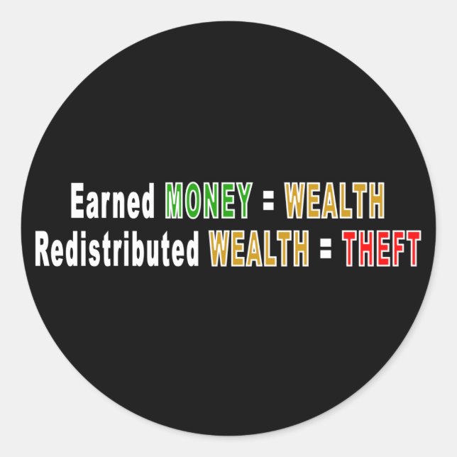 Redistributed Wealth stickers (Front)