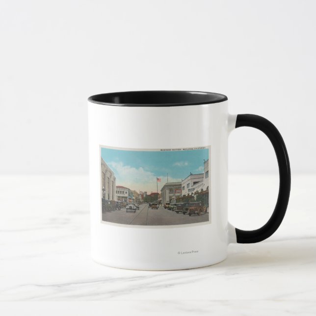 Redlands, CA - Business District Town Center Vie Mug (Right)