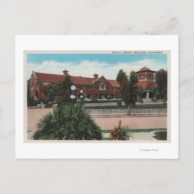 Redlands, CA - View of Smiley Library Postcard (Front)