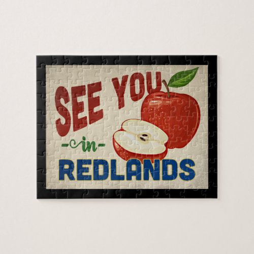 Redlands California Apple _ Vintage Travel Jigsaw Puzzle