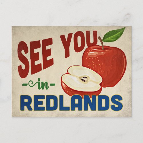 Redlands California Apple _ Vintage Travel Postcard