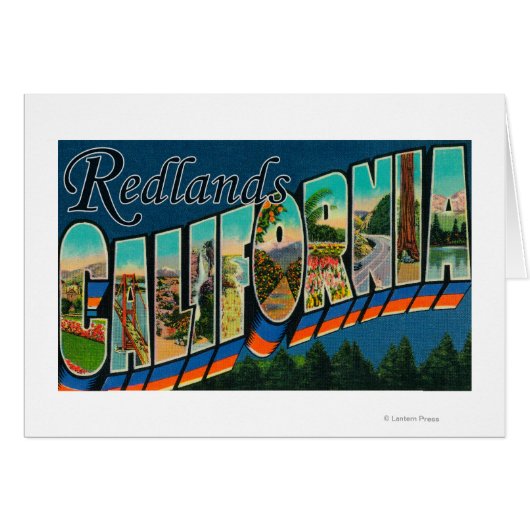 Redlands, California - Large Letter Scenes Cards (Front Horizontal)