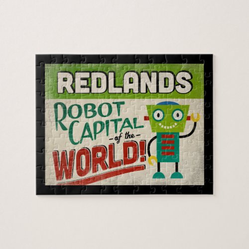 Redlands California Robot _ Funny Vintage Jigsaw Puzzle