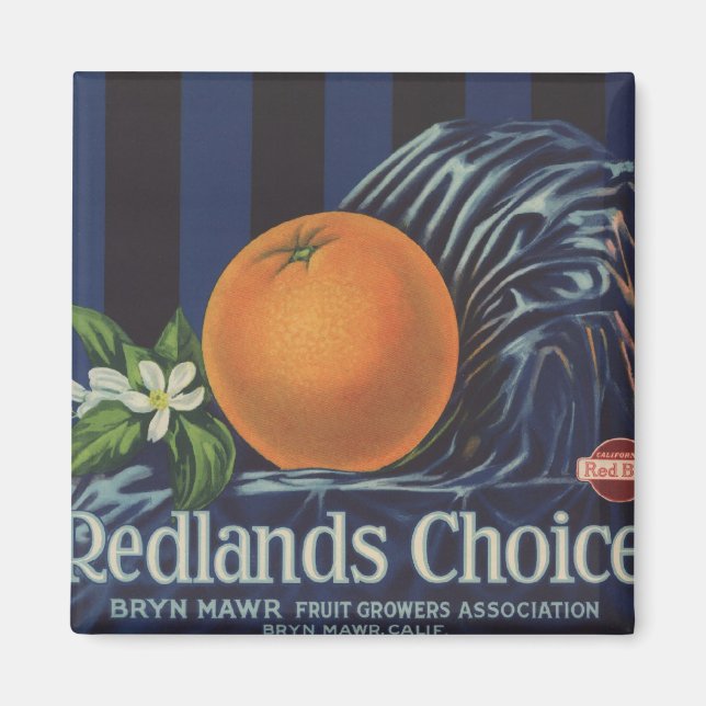 Redlands Choice Orange Crate Label Magnet (Front)
