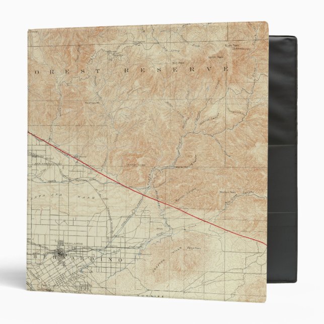 Redlands quadrangle showing San Andreas Rift Binder (Front/Inside)