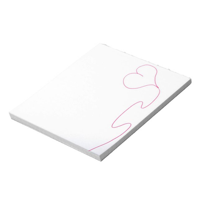 Redlined Heart Notepad (Rotated)