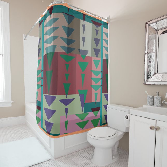 Redman4u2 Geometric Graphic Motif Modern Trend  Shower Curtain (Creator Uploaded)