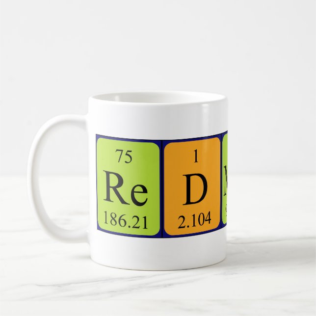 Redmond periodic table name mug (Left)