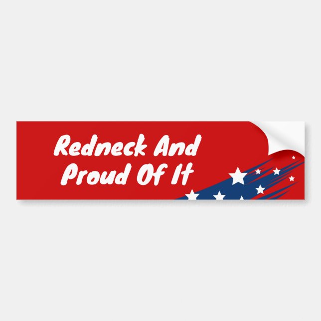 Redneck American Bumper Sticker (Front)