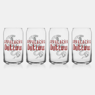 Redneck Appalachia Outlaw Can Glass