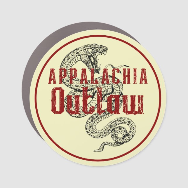 Redneck Appalachia Outlaw Car Magnet (Front)