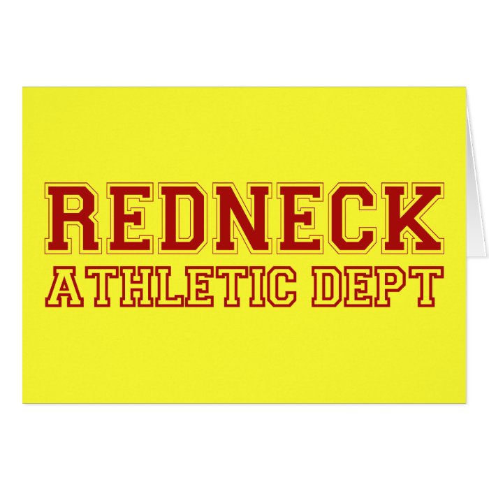 Redneck Athletic Dept Design Card