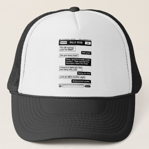 Redneck Autocorrect BBQ Trucker Hat