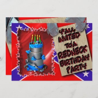 REDNECK BIRTHDAY PARTY INVITATION - DUCT TAPE | Zazzle