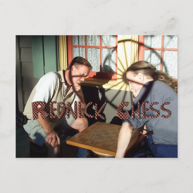 Redneck Chess Postcard (Front)