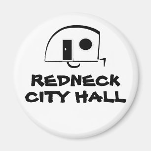 REDNECK CITY HALL fridge magnet