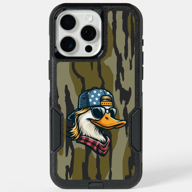 Redneck Duck Bottomland Camo Duck Hunting Redneck Otterbox iPhone Case (Back)
