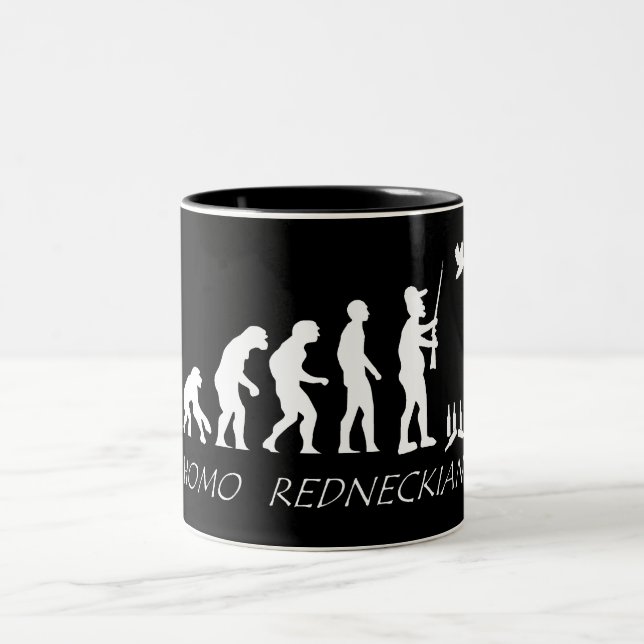 Redneck Evolution Two-Tone Coffee Mug (Center)