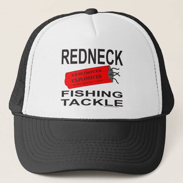 REDNECK FISHING TACKLE T-SHIRTS AND GIFTS TRUCKER HAT (Front)