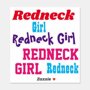Redneck Girl Clear Stickers Car Or Laptop Notebook by Frasure_Studios at Zazzle