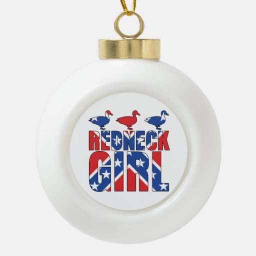 Redneck Girl Ducks Christmas Tree Ornament | Zazzle