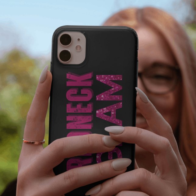 Redneck Glam Pink Glitter on Black Case-Mate iPhone Case (Creator Uploaded)