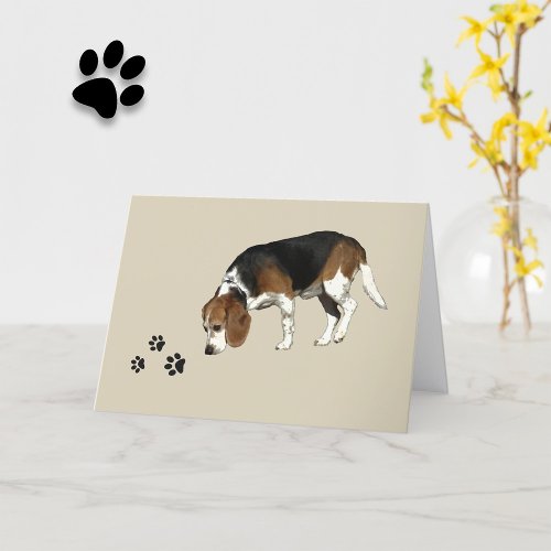 Redneck GPS  Beagle Pet Loss Card