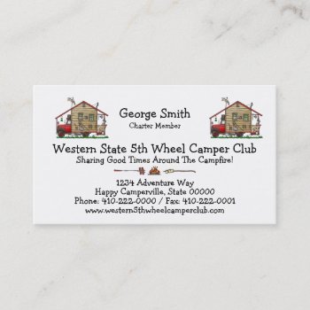 Redneck Hillbilly Camper Keychains Business Card by art1st at Zazzle