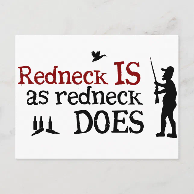 Redneck Notebook Redneck Is as Redneck Does Postcard | Zazzle