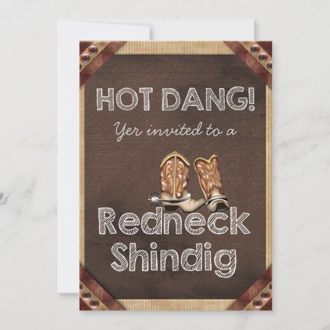 Redneck Party Invitation (Front)