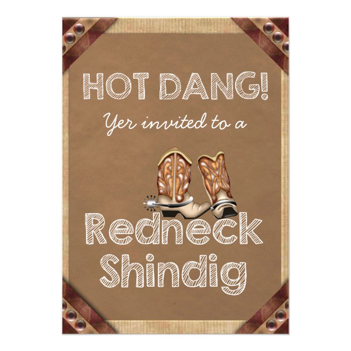 Redneck Party Invitations