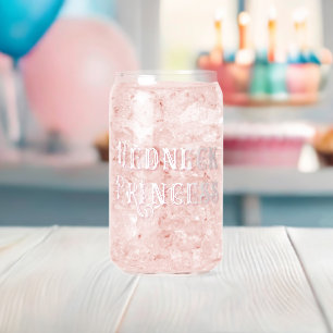 Redneck Princess Fancy Text Pink Can Glass