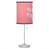 Redneck Princess Fancy Text Pink Table Lamp (Left)